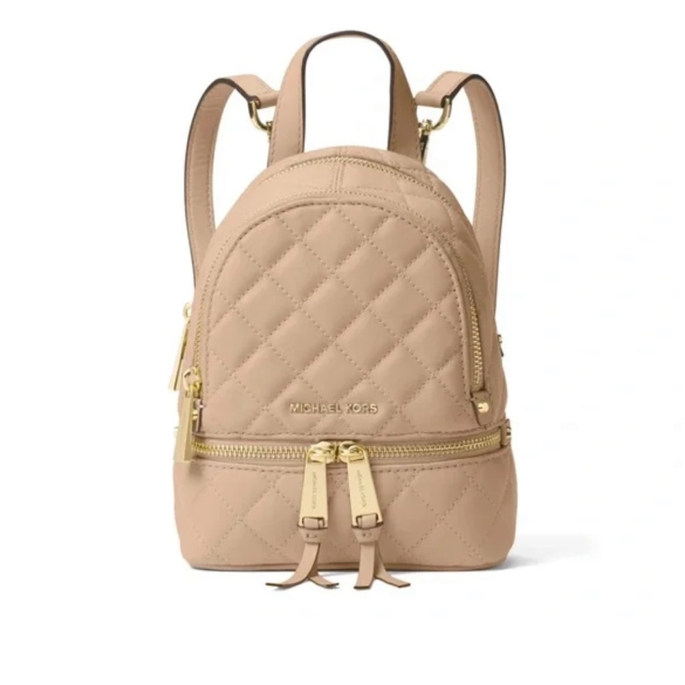 MICHAEL KORS Rhea Quilted Leather Mini Backpack